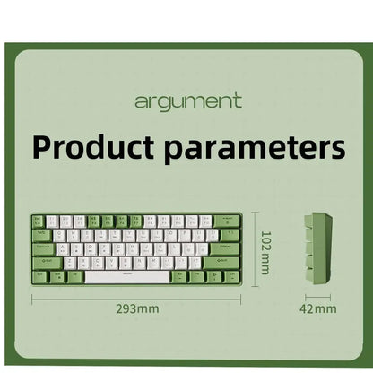 Wired Mechanical Keyboard 60% Gamer Bluetooth Backlit Keyboards for Tablet Mini Ergonomic Key Board White