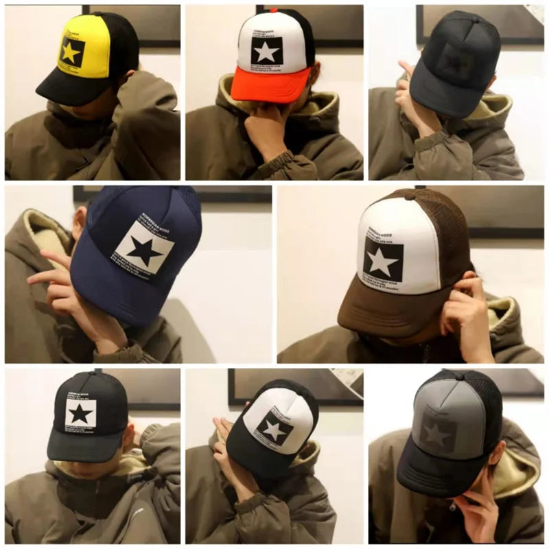 Fashion Summer Baseball Cap Snapback Mesh Trucker Hats Hip Hop Caps Cool Men Caps Female Outdoor Casual Sun Hat High Quality