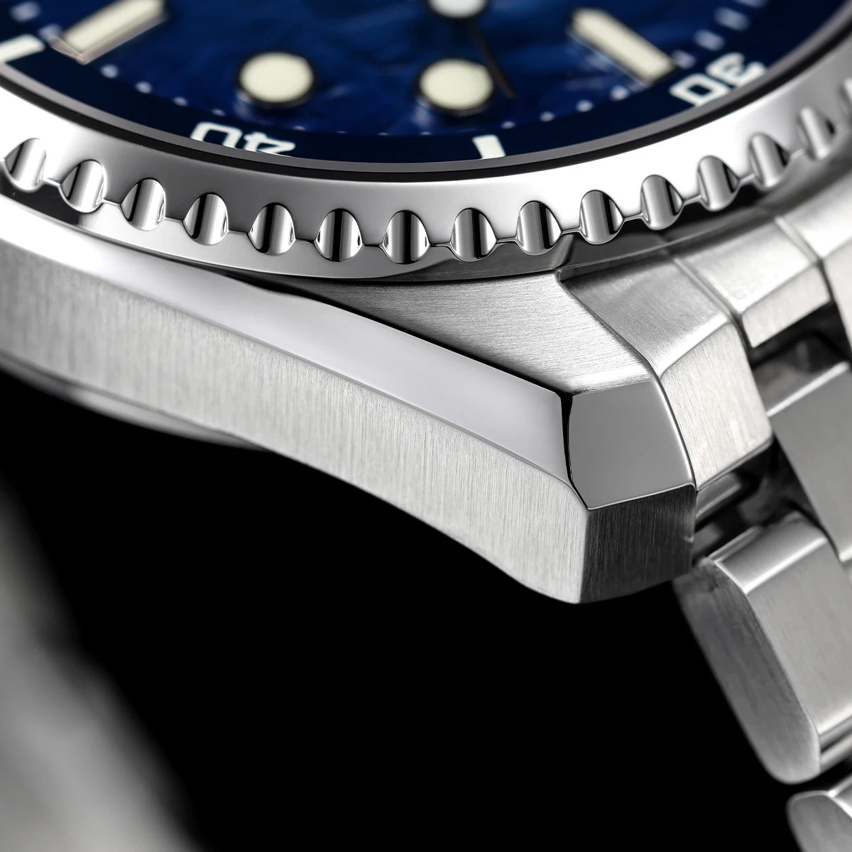 BERNY Automatic Diver Watch for Men Top Luxury Sapphire 316L Steel Blue Dial 200M Waterproof Mechanical Diving Men's Watches