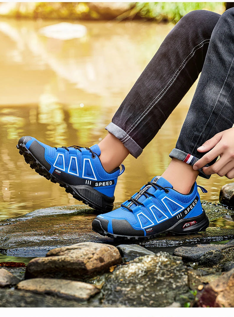 Hiking Shoes Men's Outdoor Rubber-Soled Non-Slip Tactical Training Shoes Lightweight Comfortable Hiking Travel Sports Shoes Men