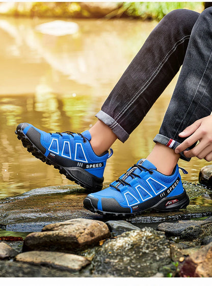 Hiking Shoes Men's Outdoor Rubber-Soled Non-Slip Tactical Training Shoes Lightweight Comfortable Hiking Travel Sports Shoes Men