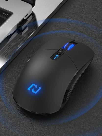 Rato sem fios, 6 botões, rato sem fios silencioso para escritório, rato sem fios antiderrapante para jogos eSports