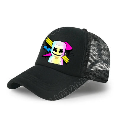 Boné de Basebol Fortnite com Estampa Cartoon do Jogo para Crianças, Boné de Verão em Malha Respirável, Boné Ajustável com Pala, Presente de Aniversário para Crianças