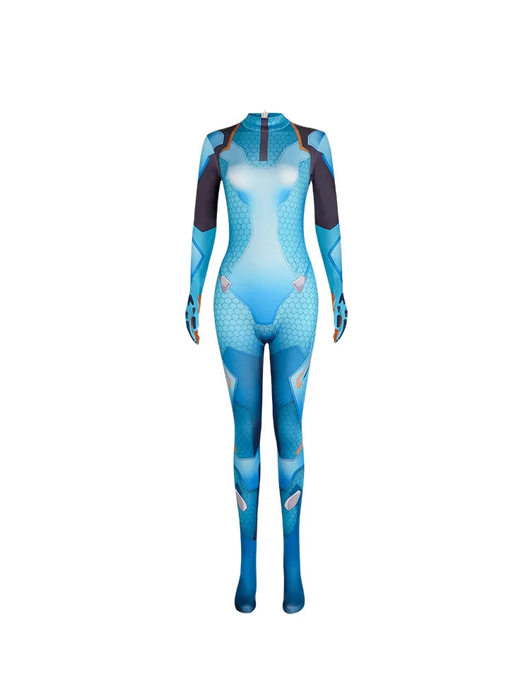 Conjunto completo de cosplay de Juno de Overwatch 2 com peruca e fato, roupa de heroína de suporte para Halloween e Carnaval, Juno Teo Minh, mulher e raparigas