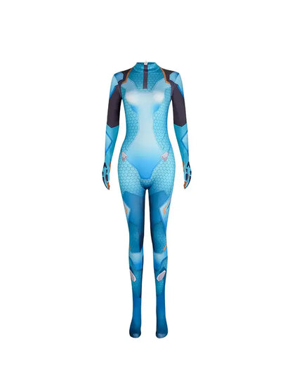 Conjunto completo de cosplay de Juno de Overwatch 2 com peruca e fato, roupa de heroína de suporte para Halloween e Carnaval, Juno Teo Minh, mulher e raparigas
