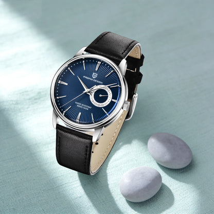 Relógio Casual de Quartzo para Homem PAGANI DESIGN, Luxo Leve, Versátil, Vidro Revestido, Impermeável, Mostrador em Aço Inoxidável e Indicação de Data