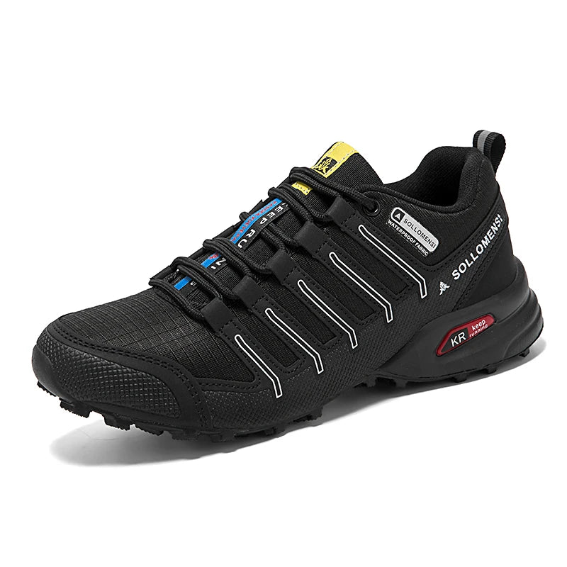 Men's Waterproof Hiking Shoes Outdoor Breathable Travel Walking Shoes Tactical Training Shoes Comfortable Lockless Cycling Shoes