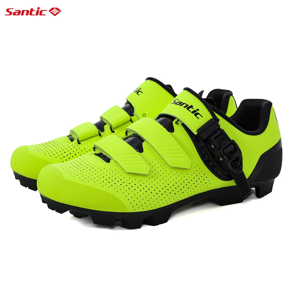 Santic Mountain Bike Lock Shoes for Men SPD Locking Shoes MTB Bike Accessories Breathable Self-Locking Unisex Cycling Sneakers