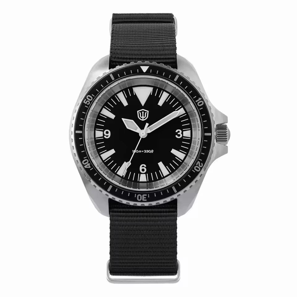 Relógio de Luxo Watchdives WD1980 V3 para Homem, Movimento de Quartzo VH31 com Segundos Fluentes, Vidro de Safira com Revestimento AR, Impermeável 10Bar