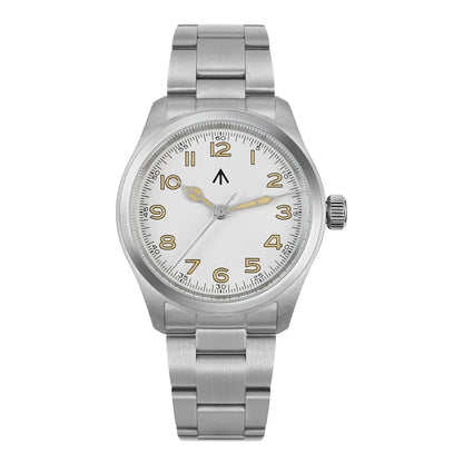 Relógio de Quartzo Vintage Militar Militado ML08 V2 com Movimento VH31, Vidro Duplo de Safira, Luminescência C3 BGW-9, Impermeável, 38mm