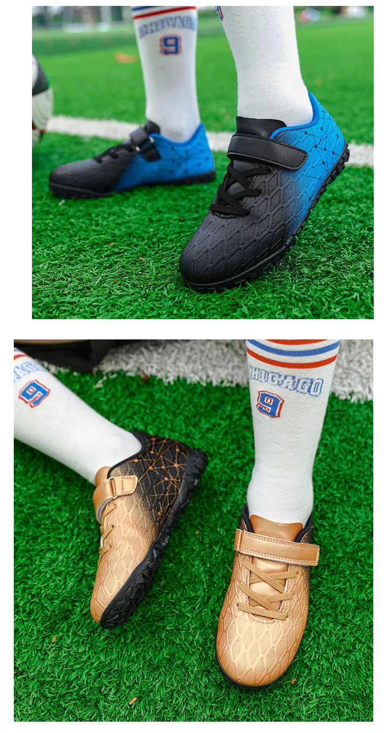 New Men Soccer Shoes Girls Cleats Outdoor Match Training Sport Football Boots Long Spikes Comfortable Breathable Boys Non Slip