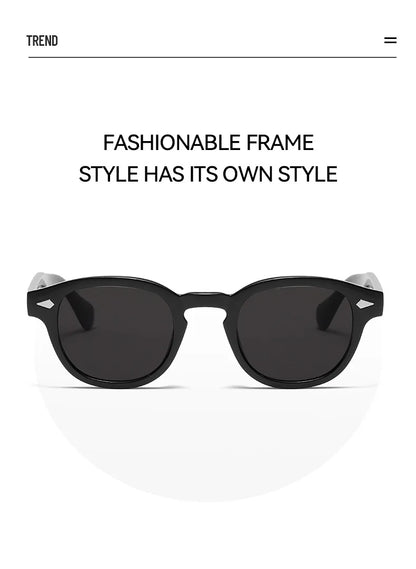 JNPCXI Vintage Round Sunglasses Women Men Retro Rivet Blue Gradient Female Sun Glasses UV400