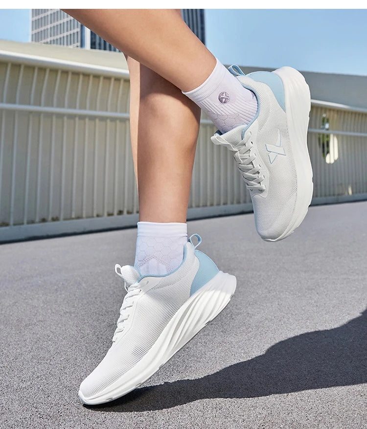 Sapatilhas de Corrida Xtep para Mulher 2025 Verão Novidade Resistentes Leves Casuais com Amortecimento de Impacto e Malha Respirável 875418110054