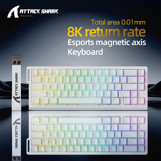 Magnetic Gaming Keyboard ATTACK SHARK X68HE X68PRO HE and FREEWOLF F68 Wired F68Pro Wireless for Pro Gaming 0.01mm Rapid Trigger