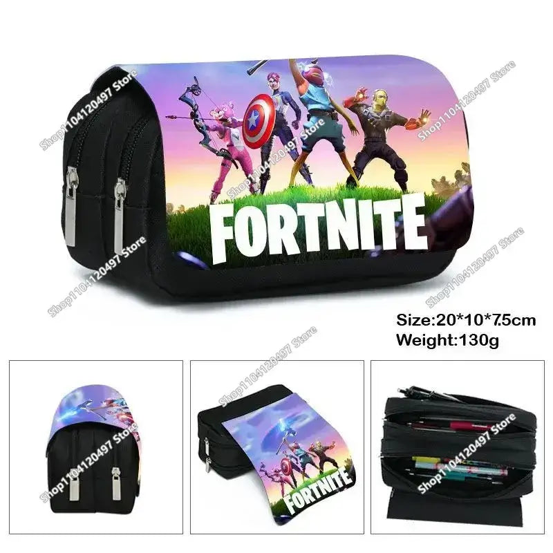 Victory Royale Astuccio portapenne per studenti ragazzi e ragazze, ispirato a Fortnited, grande capacità, Peely Llama Hero, astuccio per bambini, ragazzi e adolescenti