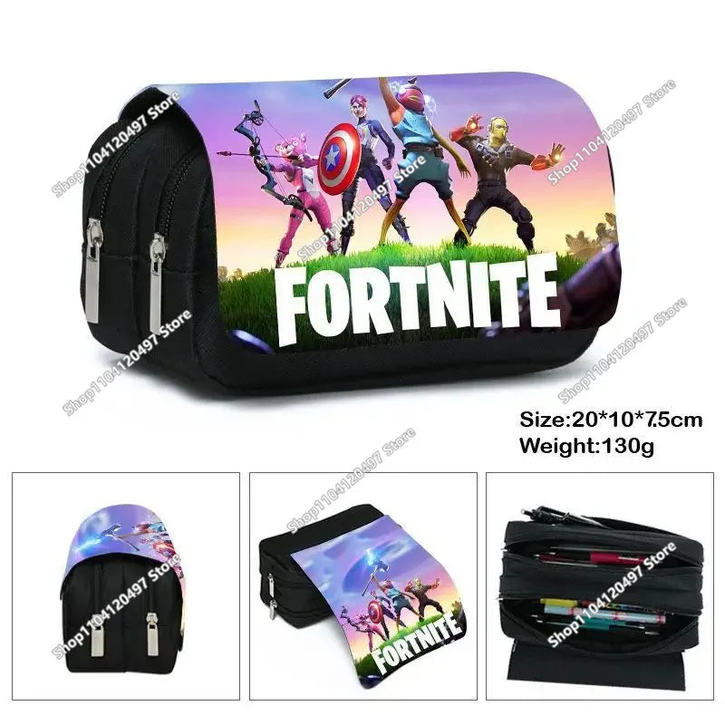 Fortnite Shooting Game Peripheral PU Snap Button Wallet Anime Coin Purse Folding Leather Wallet Card Holder Student Gifts