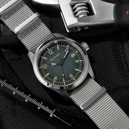 Militado ML08 Switzerland Ronda 515 Quartz Movement Double Sapphire Crystal  BGW9 Luminous 10Bar Waterproof 38mm Vintage Watch