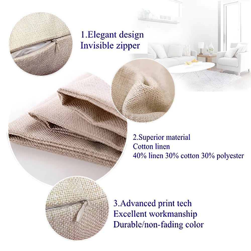 Cushion Cover Washed Linen Soft Breathable Decorative Case for Sofa Home Pillow cover Game C-Call of D-Duty Black Ops