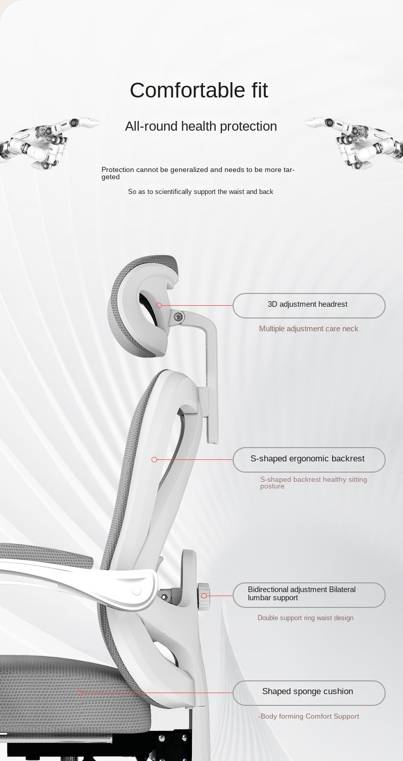 UVR Gaming Computer Chair Mesh Breathable Staff Chair Ergonomic Design Armrest Chair Sitting Comfort Home Office Chair Furniture