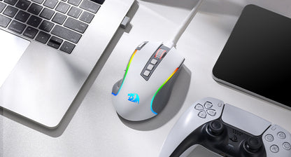 Rato Gaming Redragon M612 PRO RGB BT 2.4G, ótico sem fios 8000 DPI, 9 botões programáveis, 7 modos retroiluminados, B